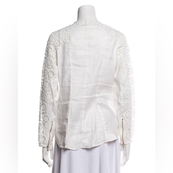 Anne Fontaine $895 Eyelet Lace Jacket ▫️ - Picture 3 of 13
